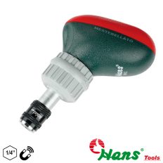   HANS 040303-0320 mágneses, racsnis csavarhúzómarkolat, irányváltós (1/4")