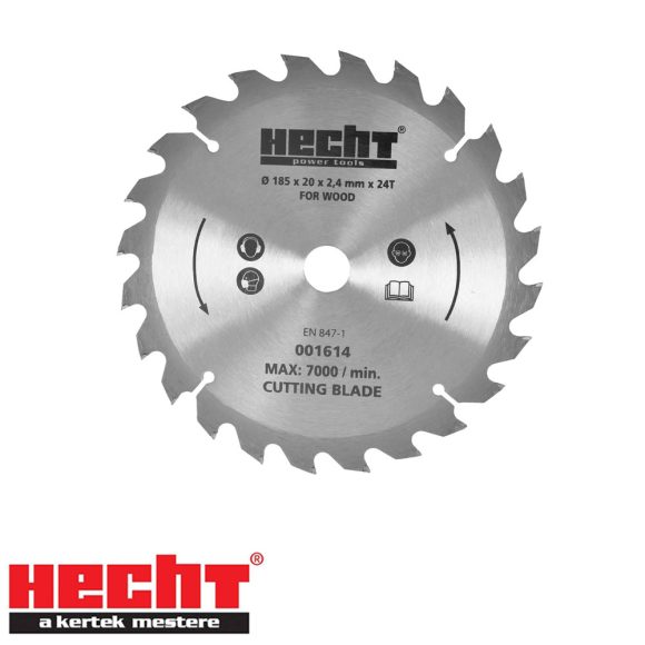 HECHT 001613 fűrésztárcsa fához 185mm (185x20x2,4 mm x24T)