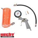 HECHT 002024 levegőtömlőszett pisztollyal és adapterrel