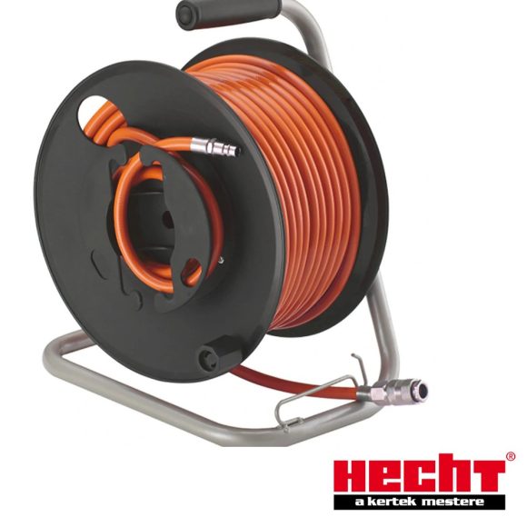 HECHT 002075C pneumatikus PVC légtömlő, 6.3/11.3 mm, 20 m (1/4"), öntekercselő dobbal