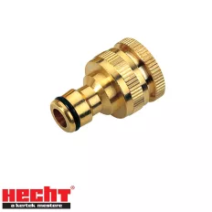   HECHT 08024C tömlővéges csatlakozó, 1/2"-3/4" (sárgaréz)