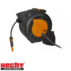   HECHT 08666 tömlőtartó tömlővel, 1/2", 20 m (öntözőpisztollyal és csatlakozóval) (gyorscsatlakozás)