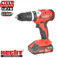   HECHT 1289 akkus ütvefúró-csavarozó (20V - 50 Nm) + 2x 2Ah Li-ion akku + koffer