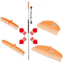 HECHT 600135 lombseprű fej 76 cm - 35 foggal (műanyag)