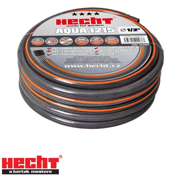 HECHT AQUA 1215 locsolótömlő, 1/2", 15 méter