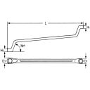 HEYCO 475 hajlított csillagkulcs, CrV - 12x14 mm