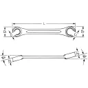HEYCO 497 fékcsőkulcs, CrV - 10x11 mm