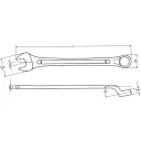 HEYCO K410-9-M Maxline csillag-villáskulcs készlet, hajlított, CrV - 10-24 mm (9 részes)