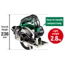 HIKOKI CD3605DA-BASIC akkus fémvágó körfűrész MULTIVOLT 36V - 125 mm tárcsa (Hitbox koffer)