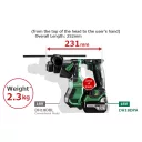 HIKOKI DH18DPA-BASIC SDS-Plus akkus fúrókalapács 18V - 1,3J (Hitbox koffer)