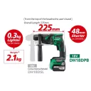 HIKOKI DH18DPB-BASIC SDS-Plus akkus fúrókalapács 18V - 1,3J