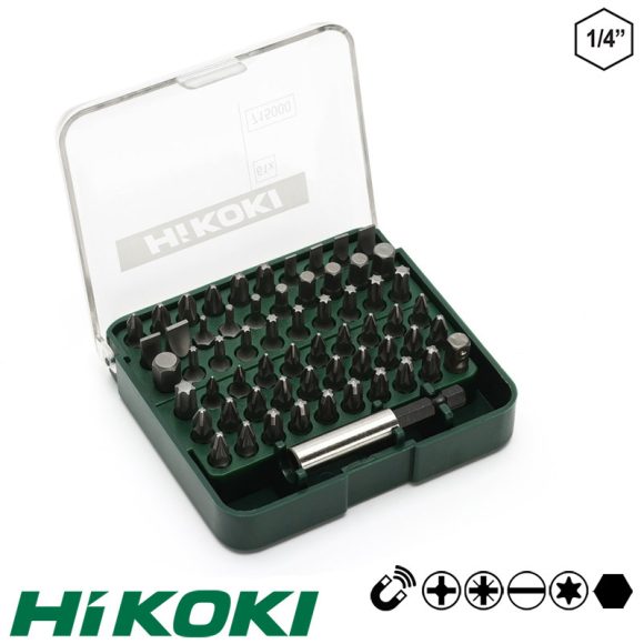 HIKOKI Proline 715000 bitbehajtó készlet, 61 darabos (1/4" bit befogás)