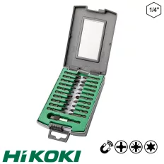   HIKOKI Proline 751190 bitbehajtó készlet (ütvecsavarozóhoz), 21 darabos (1/4" bit befogás)