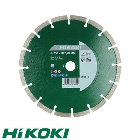 HIKOKI Proline 752815 általános gyémánttárcsa (szegmentált), Ø 230 mm (22,23 mm furat)