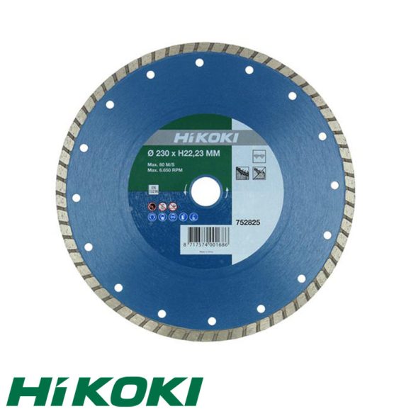 HIKOKI Proline 752822 univerzális turbó gyémánttárcsa (kemény anyagokhoz), Ø 125 mm (22,23 mm furat)