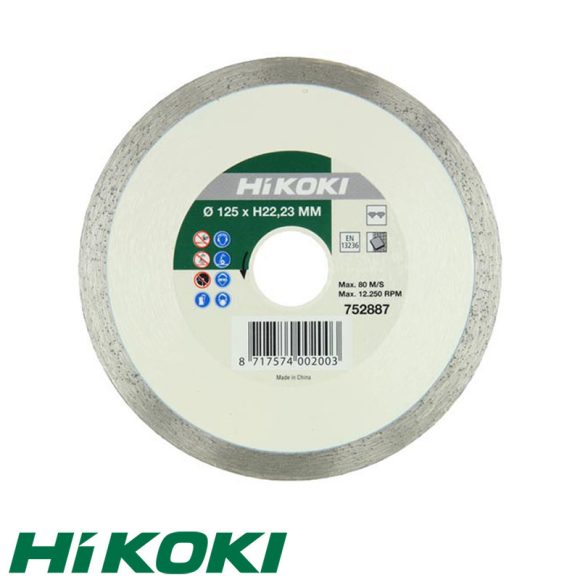 HIKOKI Proline 752886 gyémánttárcsa (burkolóanyagok) (folyamatos élű), Ø 110 mm (22,23 mm furat)