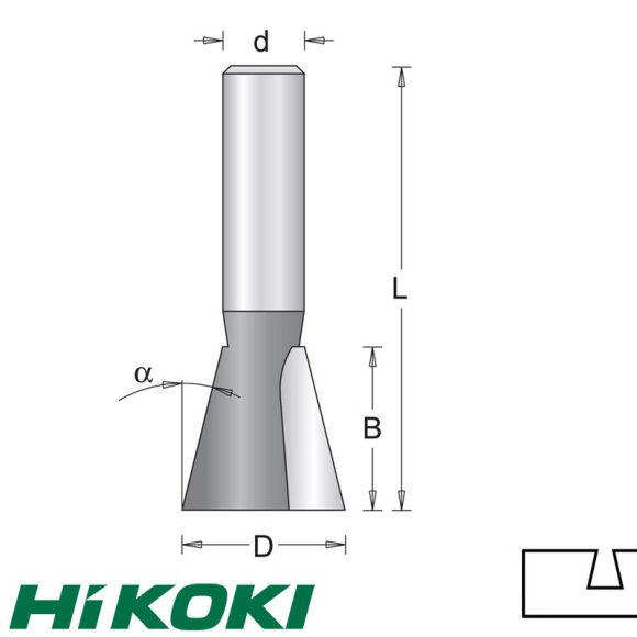 HIKOKI Proline 754089 fecskefarkos marófej,  Ø 12.7x12.7/49 mm (8 mm-es befogás)