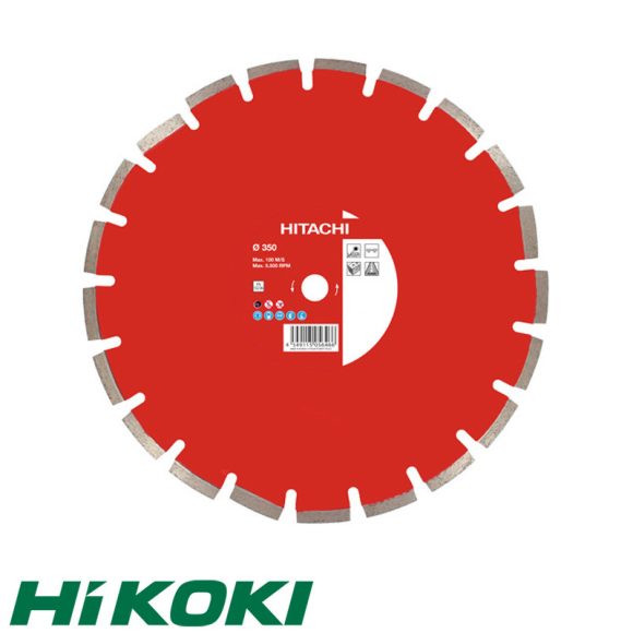 HIKOKI Proline 773021 gyémánttárcsa abrazív anyagokhoz (szegmentált), Ø 350 mm (25,4 mm furat)