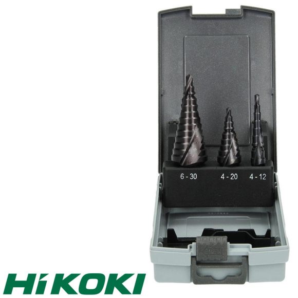 HIKOKI Proline 780104 HSS TiAIN lépcsős fémfúró készlet, 3 darabos (4-12, 4-20, 6-30 mm)