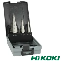   HIKOKI Proline 780114 HSS lépcsős fémfúró készlet (egyenes vágóéllel), 3 darabos (4-12, 4-20, 6-30 mm)