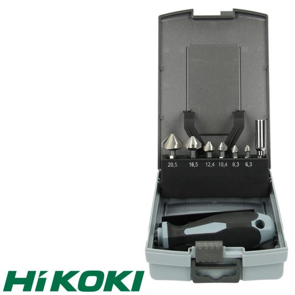 HIKOKI Proline 780129 kúpos süllyesztő készlet (fémhez) (1/4" bit befogás), 8 darabos