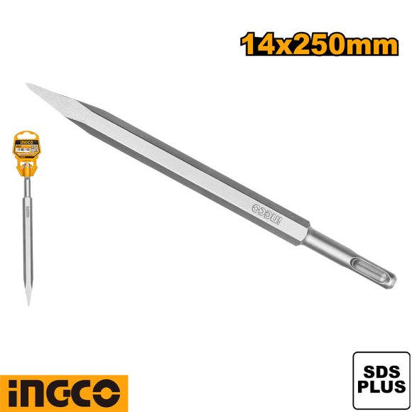 INGCO DBC0112501 SDS-Plus hegyes vésőszár - 14x250 mm