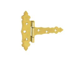   3451027 csuklós kapupánt, díszes (35+100)x130 mm (2,0 mm vtg, sárg. horganyzott)