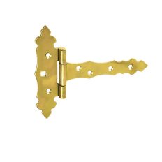   3451028 csuklós kapupánt, díszes (35+125)x130 mm (2,0 mm vtg, sárg. horganyzott)