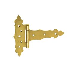   3451029 csuklós kapupánt, díszes (52+153)x170 mm (2,5 mm vtg, sárg. horganyzott)