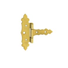   3451036 csuklós kapupánt, díszes (35+75)x130 mm (2,0 mm vtg, sárg. horganyzott)