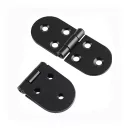 3455165 csuklópánt, kerekített - 80x30 mm (1,8 mm vtg, fekete porfestett)