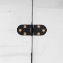 3455165 csuklópánt, kerekített - 80x30 mm (1,8 mm vtg, fekete porfestett)