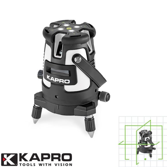 KAPRO 875G Prolaser profi zöld vonallézer 30/60 m (önbeálló)