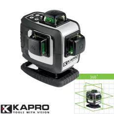   KAPRO 884G Prolaser 4D XTRA profi 4D zöld vonallézer szett 30/70 m (önbeálló)