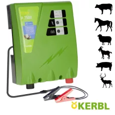   Kerbl 392527 TITAN A 7500 villanypásztor készülék, 12 V / 9 V, 7.5 J (8400 V)
