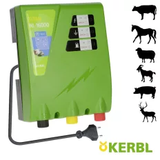   Kerbl 392546 TITAN Ni 16000 villanypásztor készülék, 230 V, 16 J (9600 V)