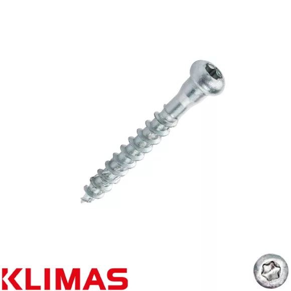 Klimas WKLC-50035-B erősített csavar sarokvashoz - 5x35 (TX, horganyzott)