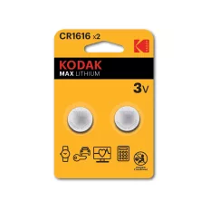 KODAK MAX Lithium gombelem, 2 darab - CR1616 (3 V)