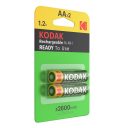 KODAK Rechargeable Ni-Mh akkumulátor AA 1,2V - 2600mAh - 2 darab