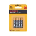KODAK Xtralife alkáli mikro ceruzaelem AAA (1,5V) - 4 darab