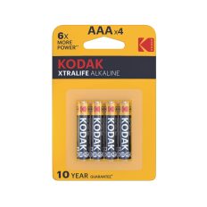 KODAK Xtralife alkáli mikro ceruzaelem AAA (1,5V) - 4 darab