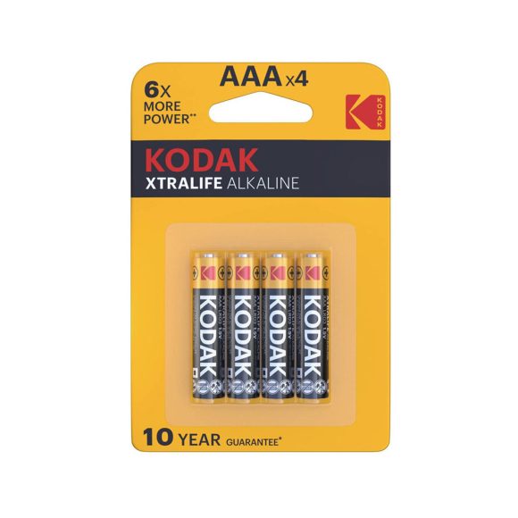 KODAK Xtralife alkáli mikro ceruzaelem AAA (1,5V) - 4 darab