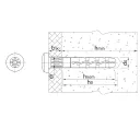 Koelner FX-C beütődübel cilinder peremmel - 5x25 mm