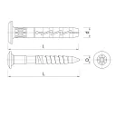 Koelner FX-K beütődübel nagy lapos peremmel - 6x40 mm