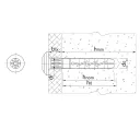 Koelner FX-K beütődübel nagy lapos peremmel - 6x40 mm