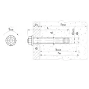 KOELNER KT-08065 feszítőhüvelyes alapcsavar anyával - 8x65/15 mm