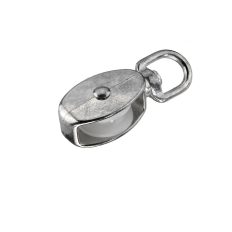   kötélcsiga egy műanyag görgővel, forgó, 15 (D5) (horganyzott)