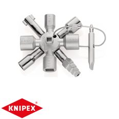   Knipex 00 11 01 TwinKey kapcsolószekrény kulcs (használatos szekrényekhez és elzáró rendszerekhez)