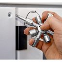 Knipex 00 11 01 TwinKey kapcsolószekrény kulcs (használatos szekrényekhez és elzáró rendszerekhez)
