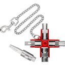 Knipex 00 11 06 V01 Univerzális épírőipari kulcs (használatos szekrényekhez és elzáró rendszerekhez)